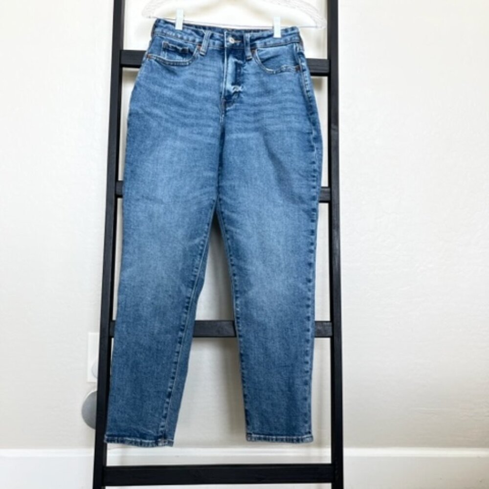 Old Navy-Size 4 Medium Wash Blue Jeans-High Rise/Curvy